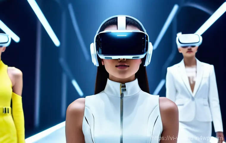 가상 현실 패션쇼에서의 시청자 분석 - Here are three detailed image generation prompts in English, adhering to all the specified guideline...