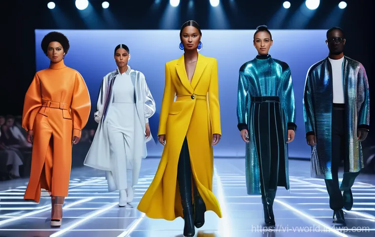 가상 현실 패션쇼에서의 시청자 분석 - Prompt 1: Futuristic VR Fashion Show**