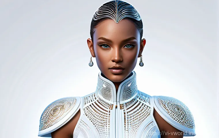 가상 패션쇼에 적합한 아바타 스타일링 - **Prompt 1: Unique Digital Haute Couture Avatar**
    A highly detailed, fashion-forward female avat...