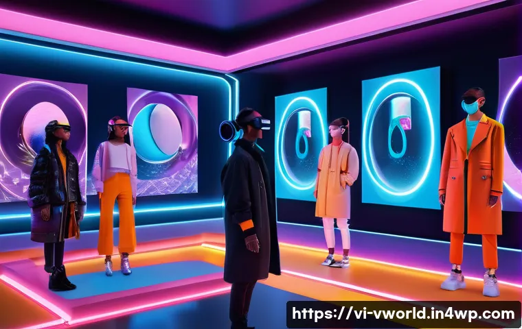 메타버스 패션쇼의 관객 참여도 측정 방법 - A futuristic virtual fashion show scene inside a vibrant metaverse environment, featuring diverse av...