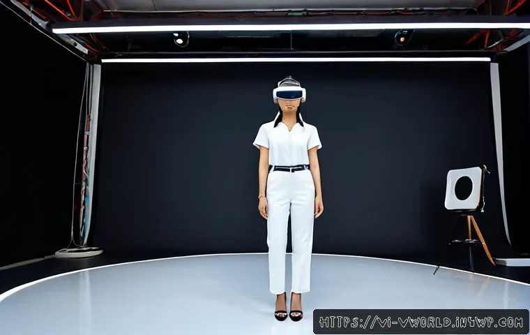 Home 17 가상 현실 패션쇼의 실시간 피드백 활용 - Photorealistic virtual reality fashion show in a sleek Ho Chi Minh City creative studio, stylish Vie...